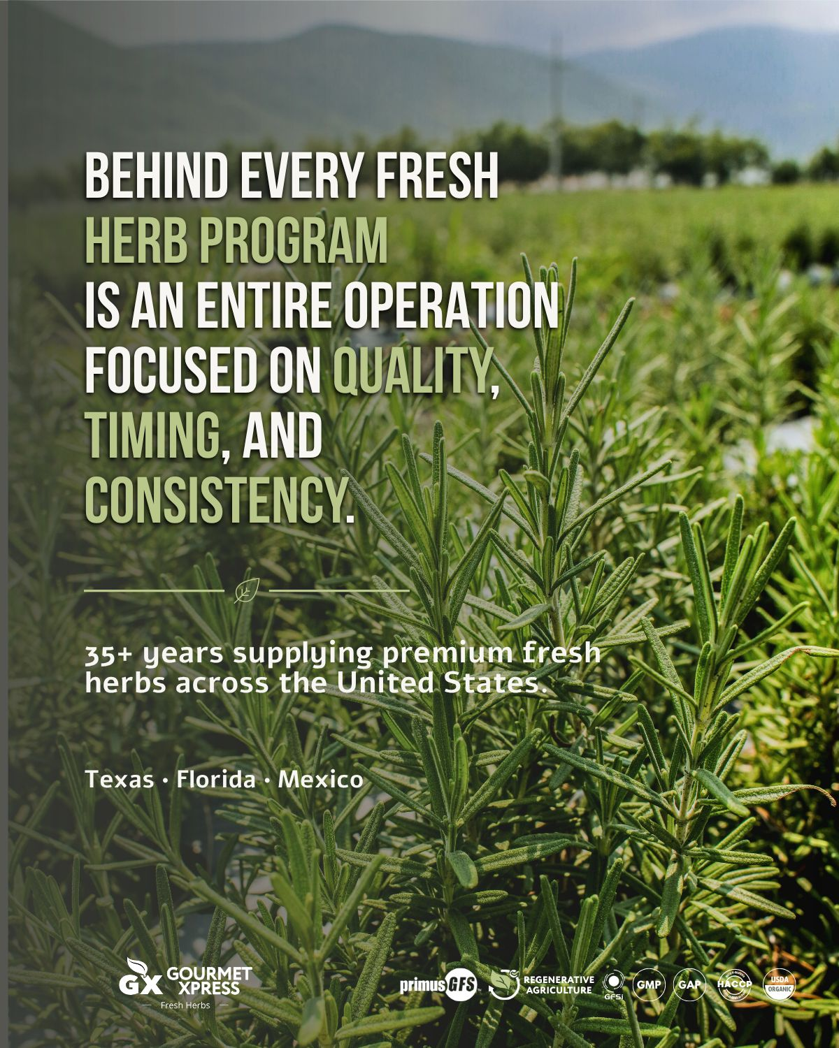 Behind every fresh herb program